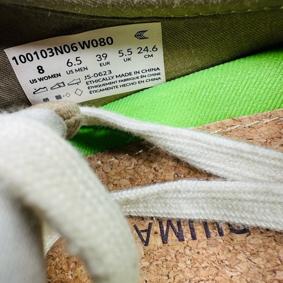 Cariuma OCA Low Shoes Women’s 7 Men’s 8 Burnt Sand Canvas Preppy Sneaker - Picture 7 of 7